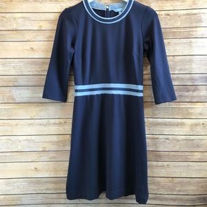 Draper James Solid Persley Ponte Navy Blue Dress Size XS